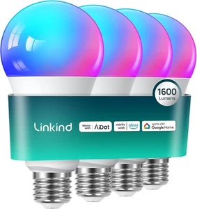Tunable White Smart LED Bulbs, 14W, Voice-Controlled, 4-Pack with Music Sync - Picture 1 of 9
