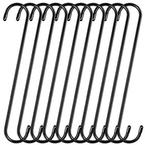 10 Pack 12 Inch Extra Large S Hooks for Hanging Plants Tree Brance Bird Feeder - Picture 1 of 7