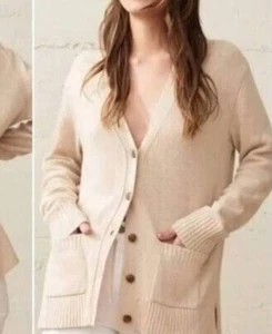 Suéter Cárdigan Jenni Kayne Everyday en Avena Talla M NUEVO NUEVO CON ETIQUETAS AGOTADO - Imagen 1 de 9