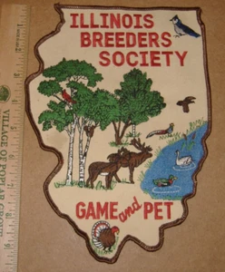 Vintage Illinois Shaped Large Patch Illinois Breeders Society Game And Pet - Picture 1 of 5
