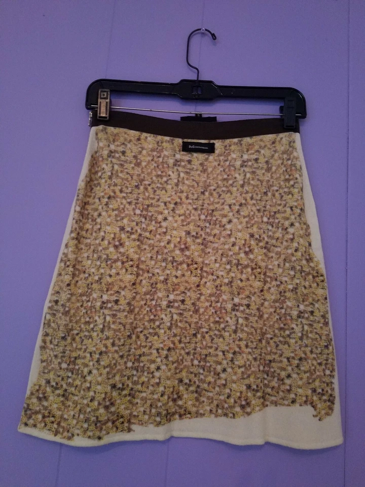 Falda de Cachemira Dolce & Gabbana D&G Hecha en Italia Lana Multicolor Talla S Foto 1 de 4