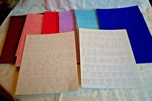 Cardboard Card Stock 1" Punch Out Letters 14pgs Complete 9 Incomplete See Pics - Picture 1 of 9