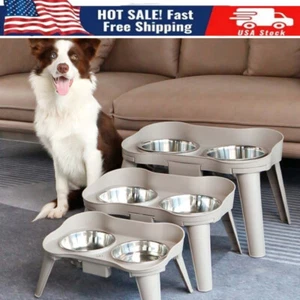 Elevated Dog Bowl Raised Dog Bowl Stand Large Medium Sized Dog Raised Pet Feeder - Picture 1 of 16