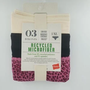 3 Pair Hanes Bikini Panties, Women's Size S (5) Black, Pink, Underwear C4 MP - Picture 1 of 6