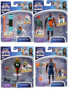 Juego de 4 figuras de acción completas Space Jam A New Legacy - 2 Lebron, Bugs y Marvin - Imagen 1 de 9