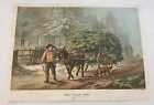 Iln Duncan And Leighton The Holly Cart 1856 Colour Lithograph