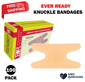 Vendajes adhesivos de primeros auxilios Ever Ready tela flexible para nudillos - paquete de 100 - Imagen 1 de 3