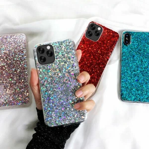 For iPhone 16 15 14 13 12 Pro MAX 11 Glitter Sparkle Cute Protector Case Cover - Picture 1 of 22