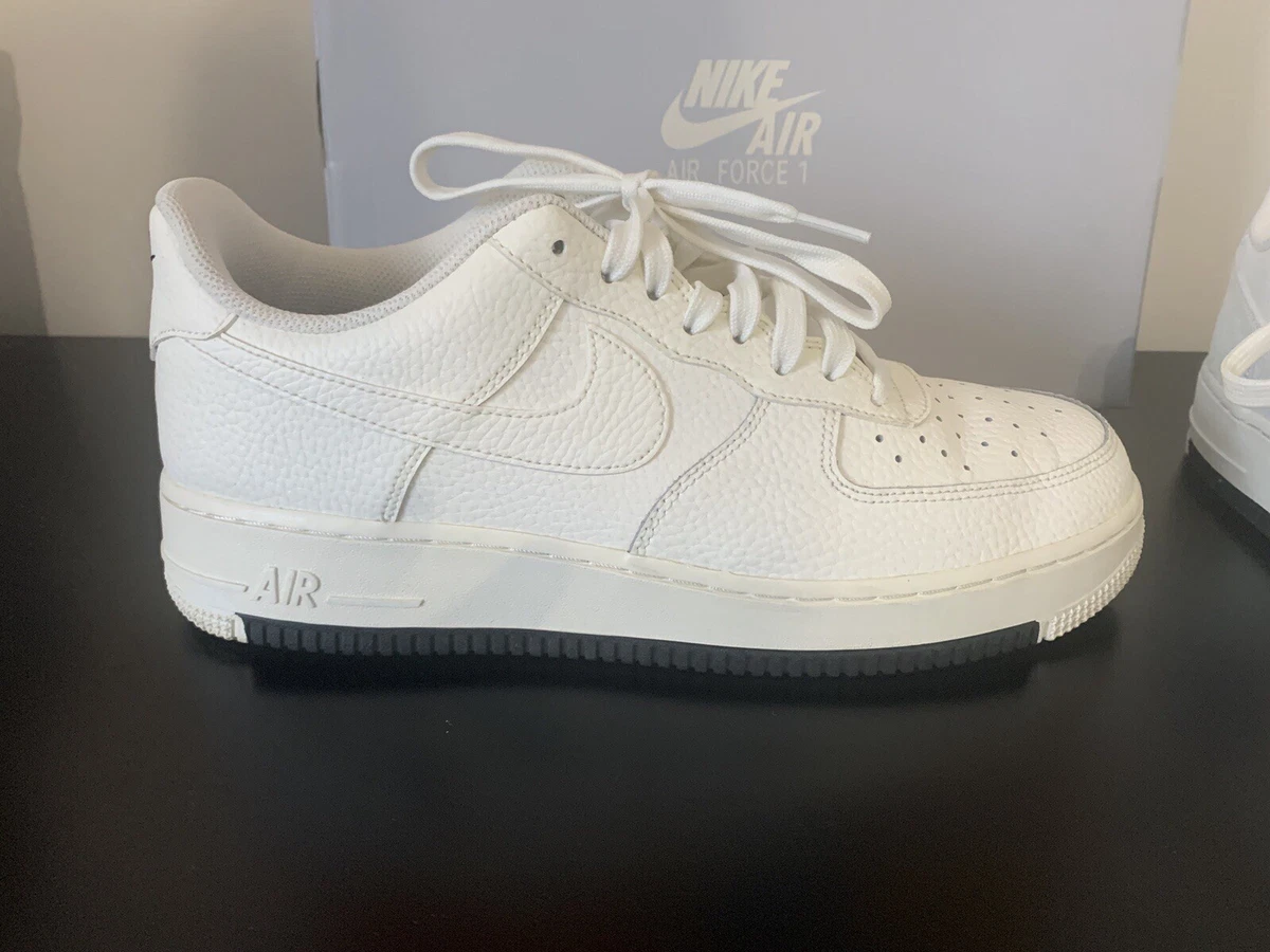 Nike Air Force 1 '07 1 Low Sail Black | eBay