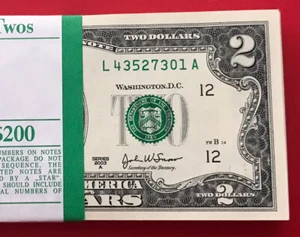 (1) Two Dollar Bill $2 Note, 2003-A (SAN FRANCISCO) Uncirculated - Picture 1 of 3