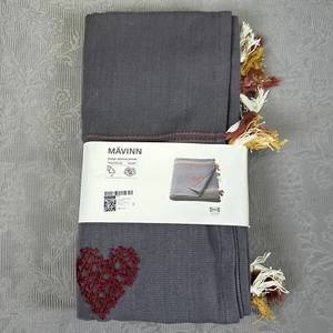 IKEA MÄVINN Heart Stitch Limited Edition Throw Blanket 43x67" 805.876.81 - Picture 1 of 13