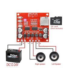 15W X 2 Bluetooth 4.2 Digital Power Amplifier Board Stereo TF Card 12v~24v Audio