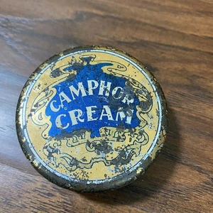 Camphor Cream Empty Tin Advertisement Decor - Picture 1 of 7