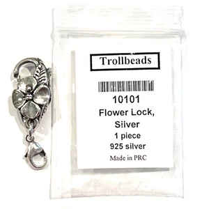 Trollbeads Authentic Flower Lock Clasp 10101 Brand New w/ Original Bag Packaging - Picture 1 of 15