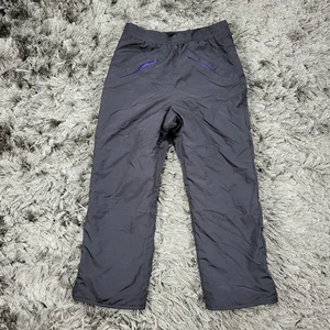 LL Bean Snow Pants Kids Medium 10-12 Black Purple Thinsulate Winter Ski Flaw - Picture 1 of 24