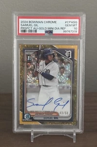 2024 Bowman Chrome Prospect Autos Samuel Gil /50 PSA 10 - Bild 1 von 2