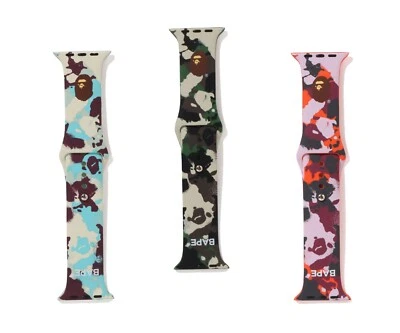 A BATHING APE *A BATHNIG APE Men's Goods MAP CAMO WATCH BAND FOR APPLE WATCH 1L30182054 b