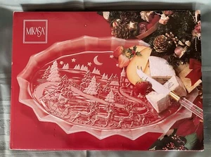 Mikasa 17" Weihnachten Oval Canape Serviertablett - "Stille Nacht" Design ~ Germany - Bild 1 von 12