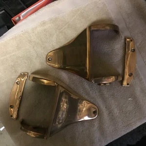 Paar Bronze Bootslauflichter ohne Glas - Bild 1 von 3