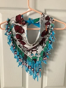Rare Vintage 1988 California Raisins Triangle Beaded Scarf Licensed By Applause - Bild 1 von 8