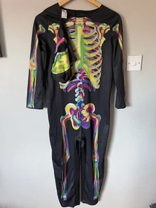 10-12 Years Glow in the Dark Skeleton Boys Girls Fancy Dress Halloween Costume - Picture 1 of 17