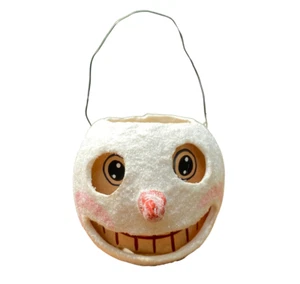 Cubo cubo muñeco de nieve Poliwoggs 2000 arte popular Halloween con caja Navidad retirado - Imagen 1 de 12