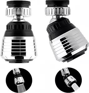 2PCS 360 Degree Swivel Faucet Aerator Deluxe Water Saving Faucet Sprayer Water S - Picture 1 of 12