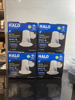HALO 4" Canless EZ-trim Lamp Based Mount Downlight 4 count
