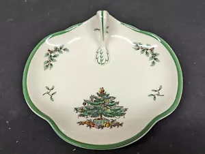 Spode Christmas Tree Handled Tray Made In England S3324-G 8 X 7.5” - Picture 1 of 13