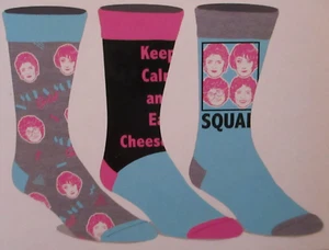 Calcetines The Golden Girls Crew para hombre 3 pares de zapatos talla 8 a 12 verde azulado TV comedia de situación - Imagen 1 de 8
