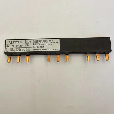 MOELLER B3.1/3-PKZ2 3-POSITION BUSS CONNECTOR BAR 3-PHASE LINK 120A 690V NNB - Image 1 of 2