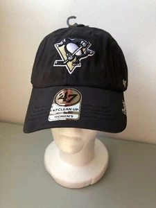 '47 Pittsburgh Penguins Women's Miata Clean Up Adjustable Hat, Black - NEW - Picture 1 of 7