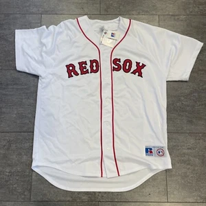 Neu mit Etikett Boston Red Sox genähtes Russell Sporttrikot Herren Größe XL weiß - unbedruckt - Bild 1 von 6