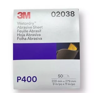 3M Wetordry Abrasive Sandpaper Sheet (02038, 2038), 400 Grit, 50 Count - Picture 1 of 5