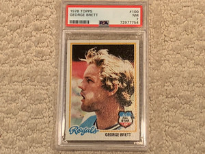 1978 Topps #100 George Brett PSA 7 NM perfectly centered! HOF Near Mint