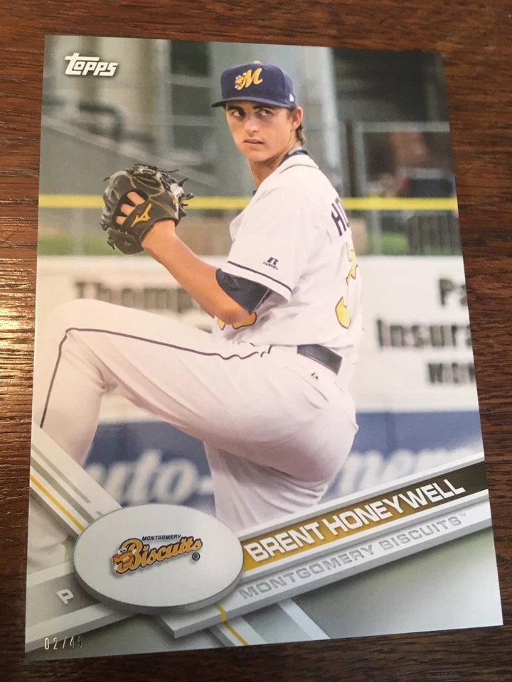 2017 Topps Pro Debut Jumbo 5x7 Brent Honeywell Biscuits 32 #'d 08/49 - Image 1 of 1