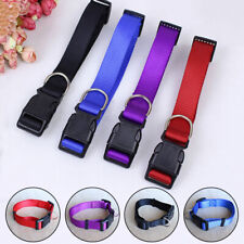 Nylon Dog Collar Solid Color Adjustable Puppy Collars Necklace Pet Supplies New