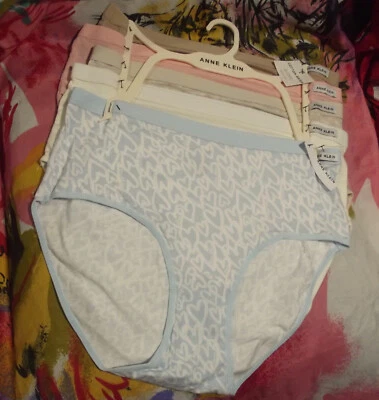 5 NEW ANNE KLEIN AK18774RS SOFT AND BREATHABLE  COTTON BRIEF PANTIES L - Imagem 1 de 2
