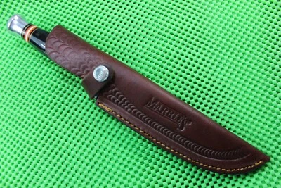 Marble's MR456 New Model Bowie Style Fixed Blade 11" Hunting Knife w/ Sheath - Image 1 of 4