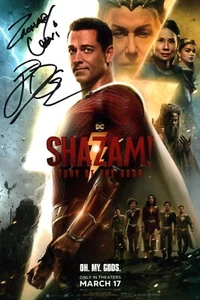 Shazam! 8x12 Levi, Grazer Signed Photo JSA Certified Autograph - Picture 1 of 3