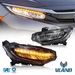 VLAND LED Headlights For Honda Civic 10th Sedan Coupe Hatchback 2016-2021 LH+RH - Bild 1 von 9