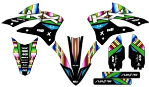 2022-2023 KX 112 SERAPE Black Senge Graphics Kit Compatible with Kawasaki - Picture 1 of 10