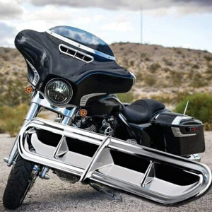 Chrome Front Fairing Vent Accent for Harley Touring Electra Street Glide 2014-21 - Foto 1 di 16