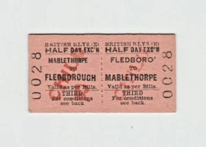 Railway Ticket British Rail Mablethorpe to Fledborough - Picture 1 of 2
