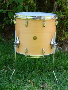 GRETSCH USA CUSTOM 16" FLOOR TOM in SATIN NATURAL for YOUR DRUM SET TODAY! i854 - Picture 1 of 16