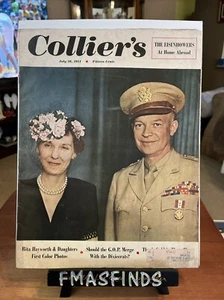 FB 1951 PRESIDENT & MRS EISENHOWER July 23 COLLIER’S Magazine - Foto 1 di 6