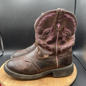 Justin Gypsy Boots Women Size 8.5 B Brown Leather Pull On Western Shoes L9903 - Picture 1 of 11