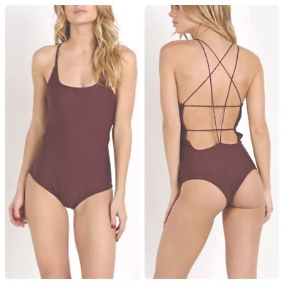 Купальник MIKOH KILAUEA цельный из терракотовой глины купальник размер маленький НОВЫЙ! - Изображение 1 из 4