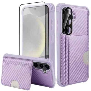 Samsung Galaxy S24 Plus 5G Wallet/Case/Credit Card Holder, purple By b1b byoneby - Picture 1 of 12