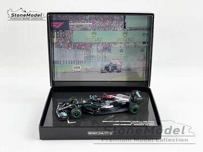 Mercedes F1 W12 #44 Lewis Hamilton Hungary GP 2021 Lonely start 1:43 MINICHAMPS - Image 1 of 4